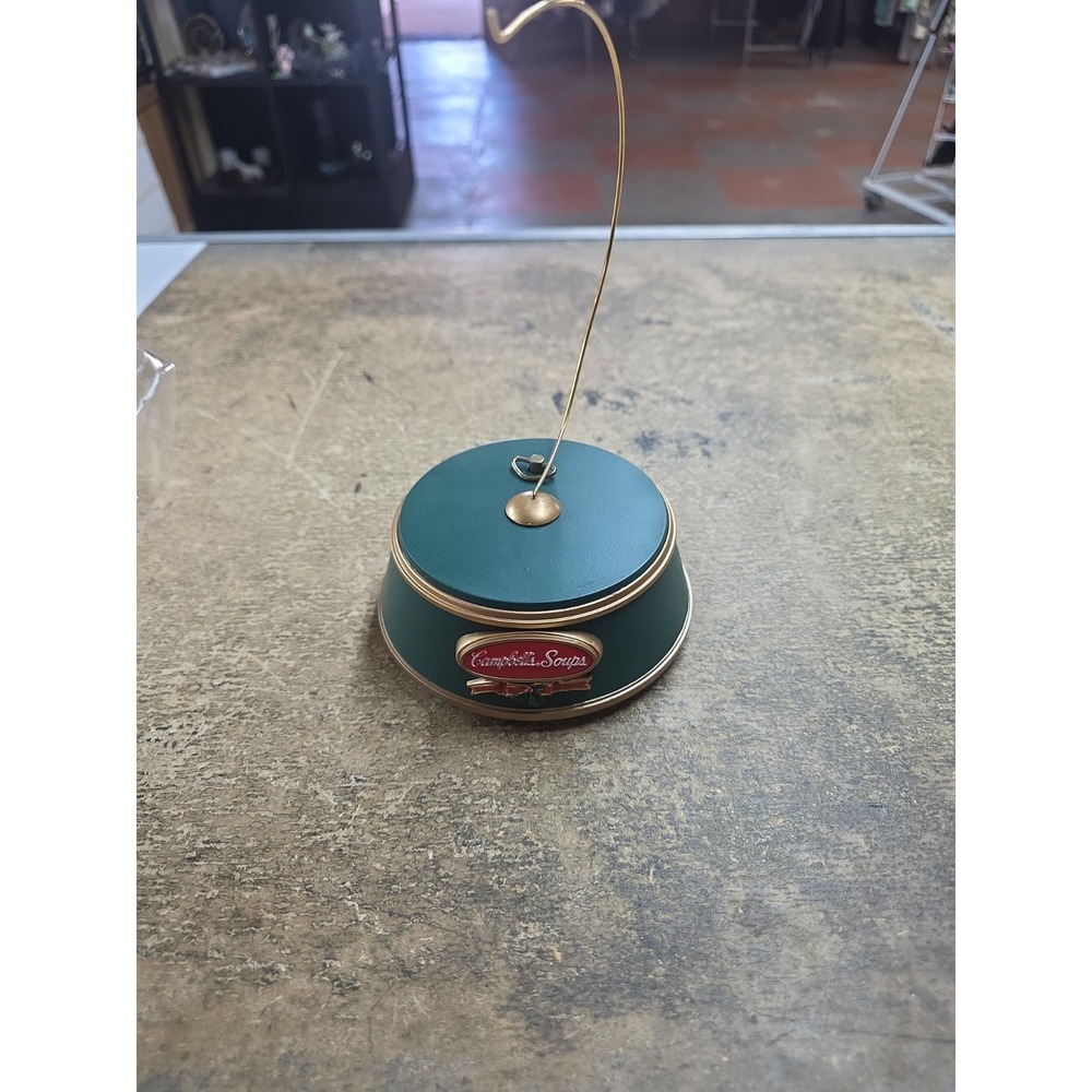Vintage Campbell Soup Ornament Display Electronic Music Box Stand!